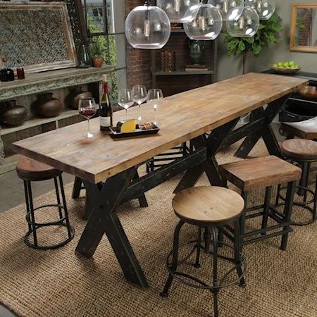 Gathering Table with Reclaimed Pine Wood